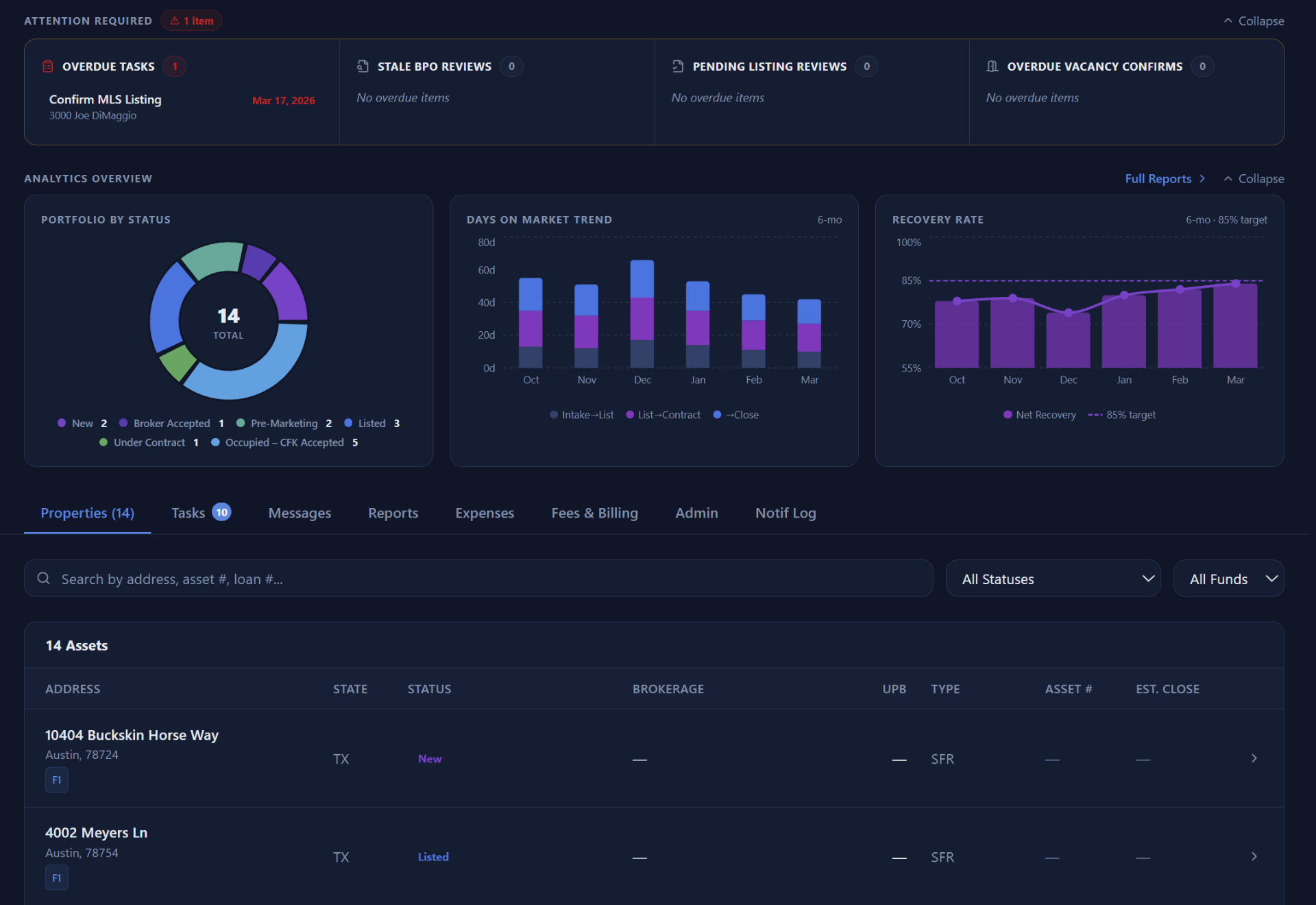 Lender & servicer portal preview